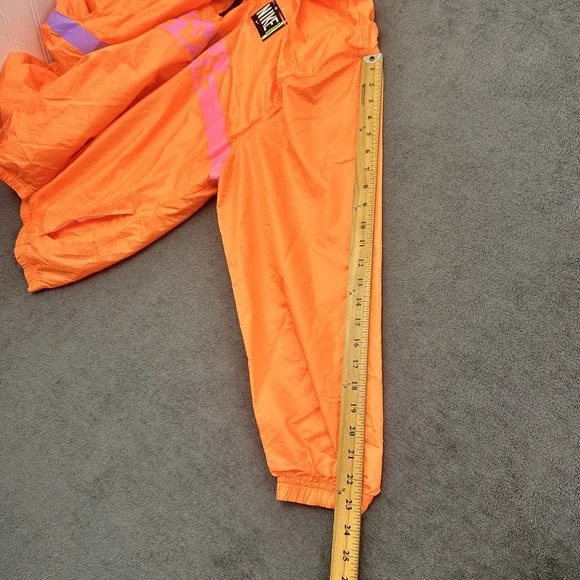 nike windbreaker jacket wome's size 1X JUST DO IT orange pullover lightweight - Picture 10 of 12